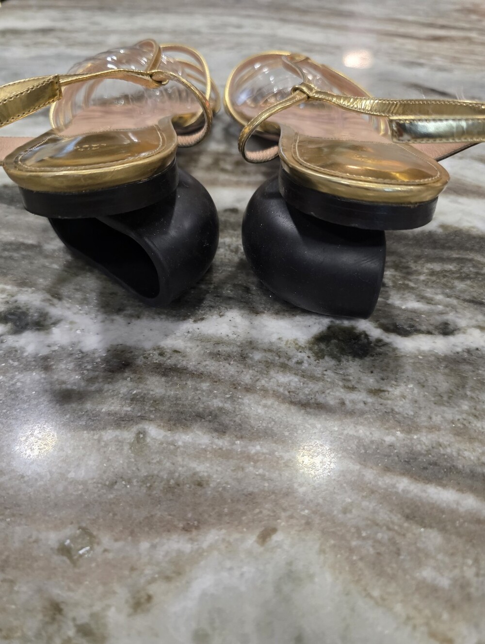PALTER DeLISO Rio Grand Metallic Gold Strappy Flat Sandals Made in Italy EU 40 - Picture 8 of 14